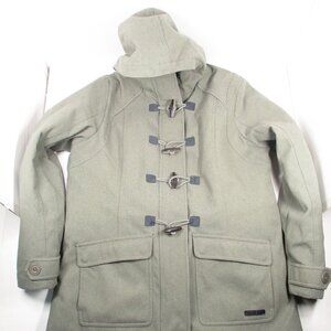 Merrell Opti-Warm Duffle Coat Full Zip Toggle Button Quilted Women’s XL Gray